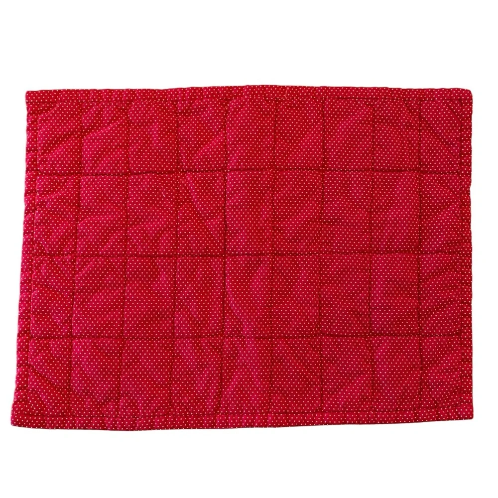 Set of 8 handmade quilted placemats Santa vintage Christmas table decor holiday